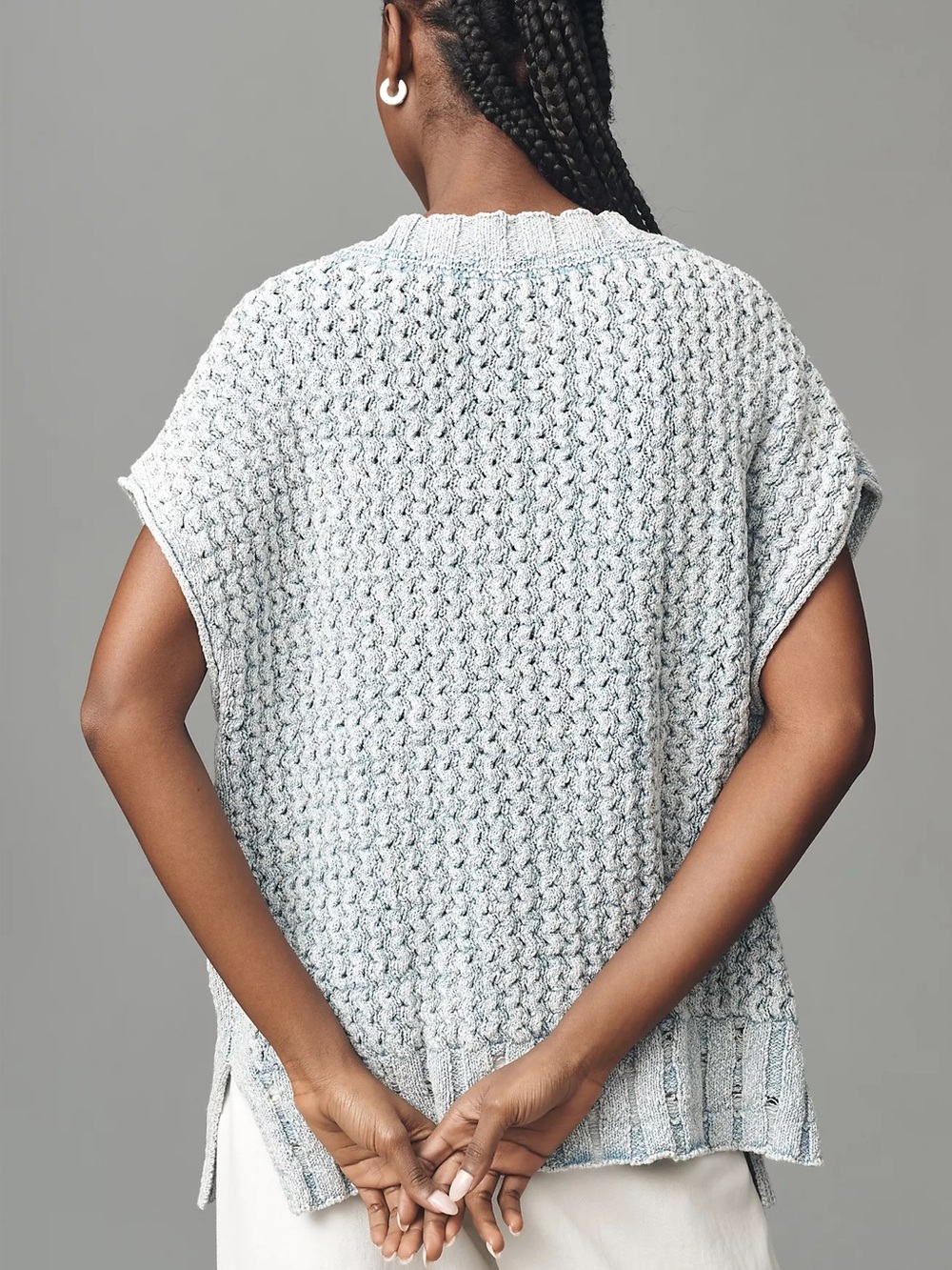 Anthropologie Pilcro Oversized Distressed Sweater Vest - Picture 4 of 6